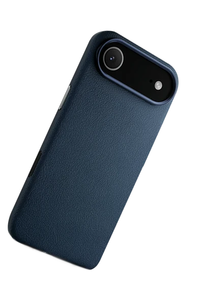 iPhone 17 Air Wonder Deri Magsafe Kapak - Lacivert - Resim 2