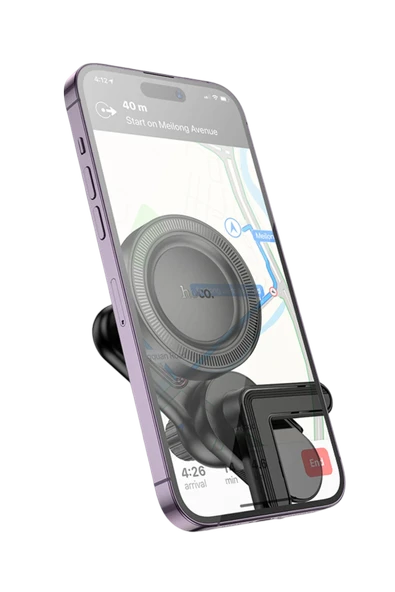 Hoco. H57 Show Araç CarPlay Ekranına Sabitlenen Manyetik Telefon Tutucu - Siyah - Resim 2