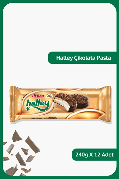 HALLEY Sütlü Çikolata Kaplamalı Pasta - 240 gram - 12 Adet ürün görseli 1