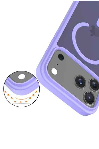 Apple iPhone 17 Pro Max Jota Magsafe Kapak - Lila - Resim 2
