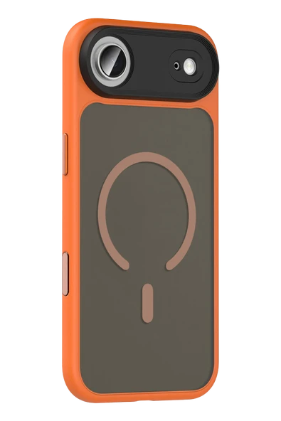 Apple iPhone 17 Air Megane Magsafe Kapak - Turuncu - Resim 7