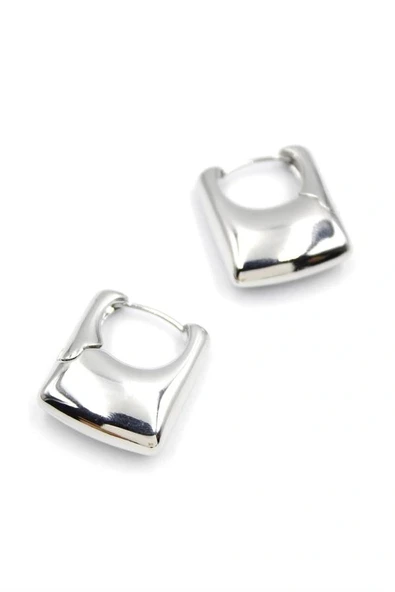 LitaeTrend Dikdörtgen Küpe - Gümüş ürün görseli 1