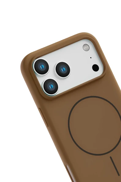 Apple iPhone 17 Pro Max Jully Magsafe Kapak - Kahverengi - Resim 4