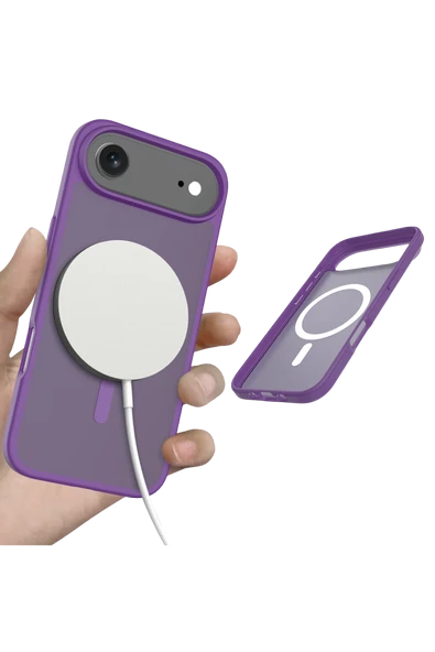 Apple iPhone 17 Air Jota Magsafe Kapak - Derin Mor - Resim 4