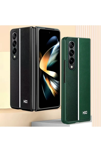 Samsung Galaxy Z Fold 4 Kılıf HBC-155 Lizbon Kapak - Derin Mor - Resim 9