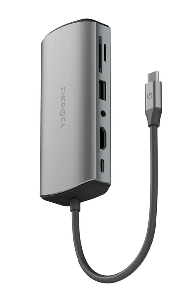 AluHub Max 100W Type-C PD Şarj Destekli 11in1 4K Hub Dönüştürücü - Koyu Gri ürün görseli 1