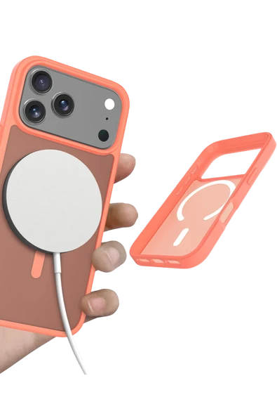 Apple iPhone 17 Pro Jota Magsafe Kapak - Turuncu - Resim 4