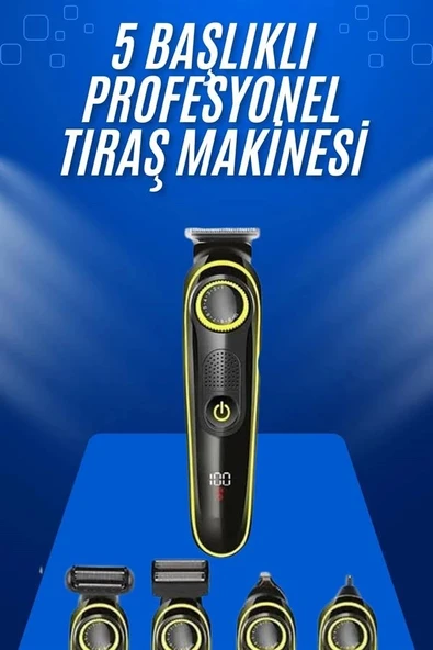 CEYLAN ADAM Tıraş Makinesi Şarjlı 5 Başlıklı Burun ve Kulak Temizleme - Resim 2