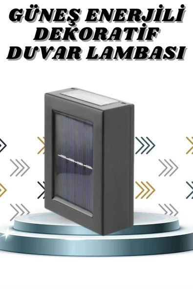 CEYLAN ADAM Solar Lamba Dekoratif Aplik Su Geçirmez Led Işıklı Duvar Lambası - Resim 2