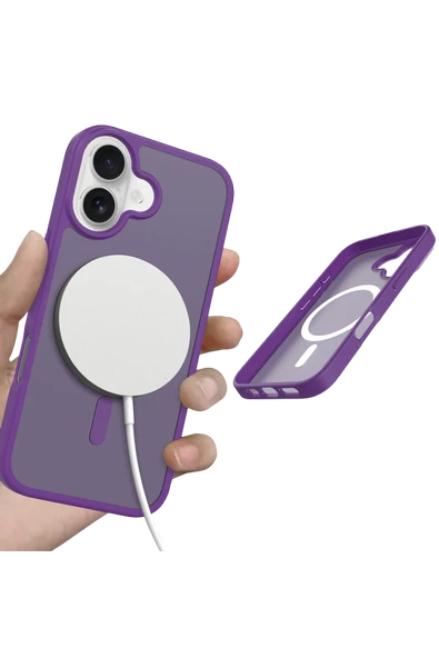 Apple iPhone 17 Jota Magsafe Kapak - Derin Mor - Resim 4
