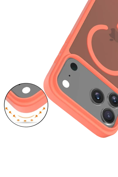 Apple iPhone 17 Pro Jota Magsafe Kapak - Turuncu - Resim 2
