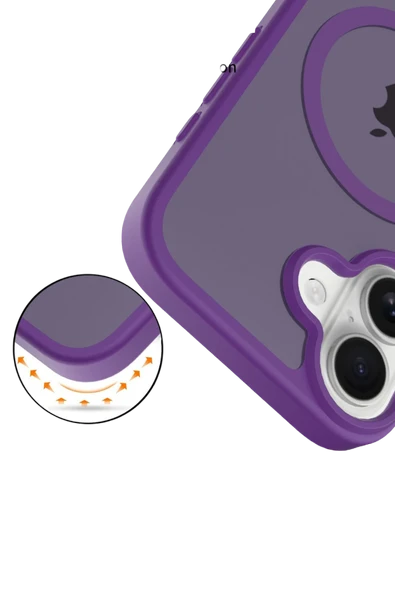 Apple iPhone 17 Jota Magsafe Kapak - Derin Mor - Resim 3