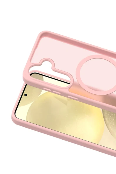 Samsung Galaxy A56 Jota Magsafe Kapak - Pudra - Resim 2