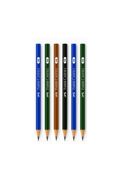 Faber-Castell Şövalye HB Yuvarlak Kurşun Kalem 6 Adet ürün görseli 1