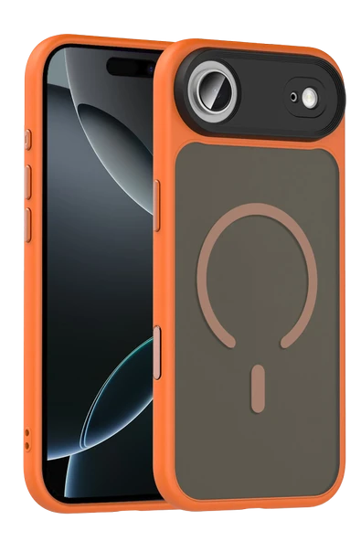 Apple iPhone 17 Air Megane Magsafe Kapak - Turuncu ürün görseli 1