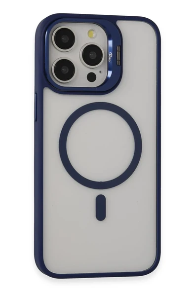iPhone 15 Pro Kılıf Roblox Lens Magsafe Standlı Kapak - Lacivert ürün görseli 1