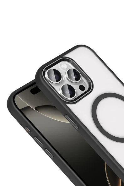 Apple iPhone 15 Pro Max Terea Magsafe Kapak - Siyah - Resim 2