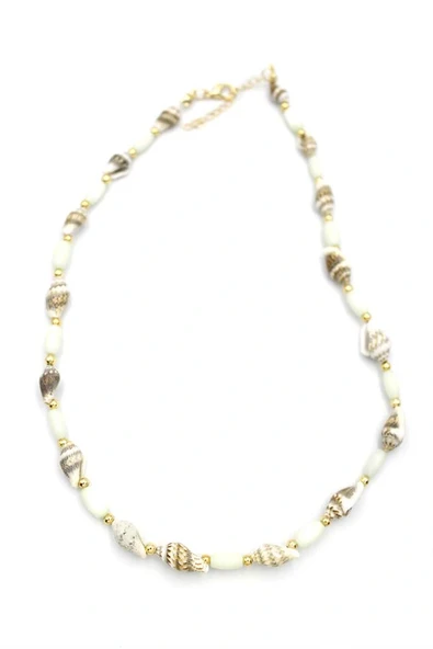 LitaeTrend Deniz Kabuğu Kolye - Beyaz ürün görseli 1