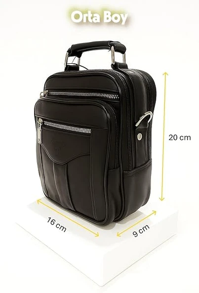 Monalisa Home Kasalı Bölmeli Deri Erkek Çantası - Resim 5