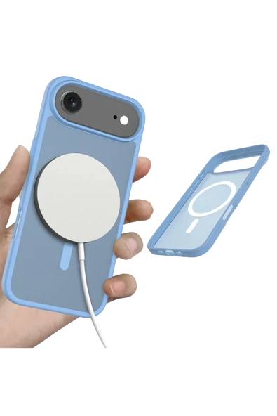 Apple iPhone 17 Air Jota Magsafe Kapak - Açık Mavi - Resim 4