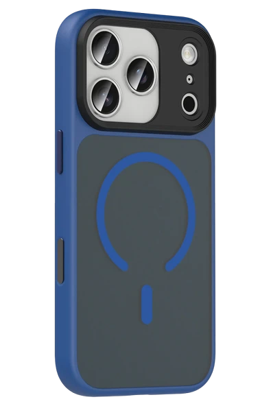 Apple iPhone 17 Pro Megane Magsafe Kapak - Lacivert - Resim 3