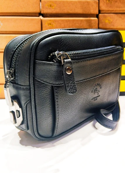 Monalisa Home Bölmeli Çok Amaçlı Şifreli Gerçek Deri El Çantası ürün görseli 1