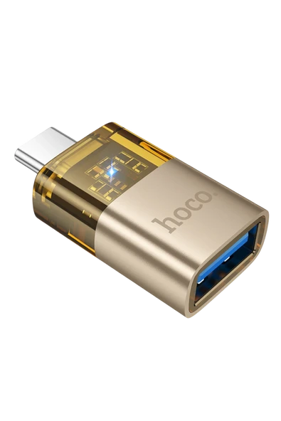 Hoco. UA36B Tak Çalıştır Type-C to USB 3.0 Dönüştürücü - Gold ürün görseli 1