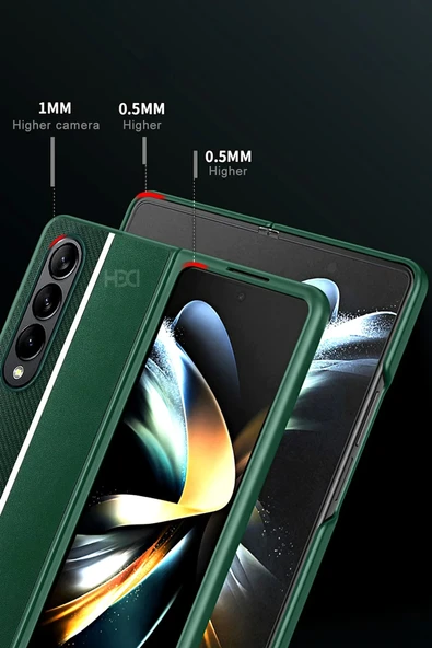 Samsung Galaxy Z Fold 4 Kılıf HBC-155 Lizbon Kapak - Derin Mor - Resim 7