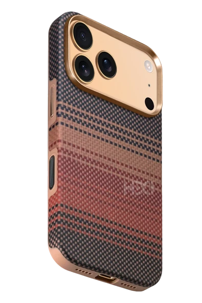 Apple iPhone 17 Pro Max HBC-377 Kevlar Slim Magsafe Kapak - Gün Batımı - Resim 2