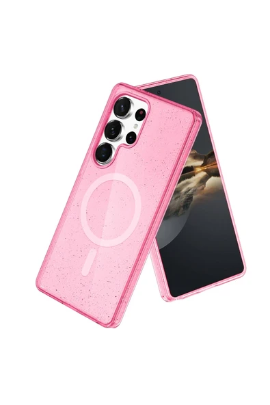 Fuchsia Samsung Galaxy S24 Ultra Kılıf Star Magsafe Uyumlu Kapak - Pembe ürün görseli 1