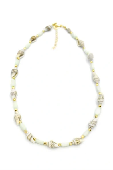 LitaeTrend Deniz Kabuğu Kolye - Açık Yeşil ürün görseli 1