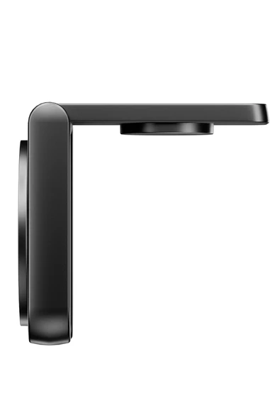 MagDuo 2in1 Katlanabilir 15W Telefon ve 2.5W Saat Masaüstü Hızlı Şarj Standı - Koyu Gri - Resim 4