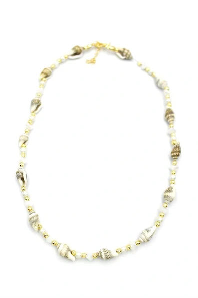 LitaeTrend Deniz Kabuğu Kolye - Beyaz ürün görseli 1