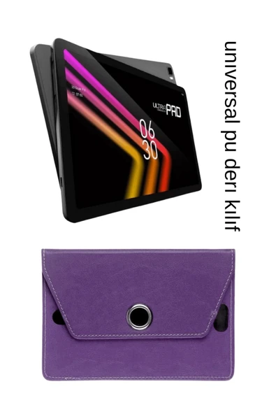 Vorcom Tablet Serisi Uyumlu Universal 10.1 inç Pu Deri Standlı Tablet Kılıfı Ultra﻿Pad-QuartzPro-S Tab7-QuartzLITE - Resim 7