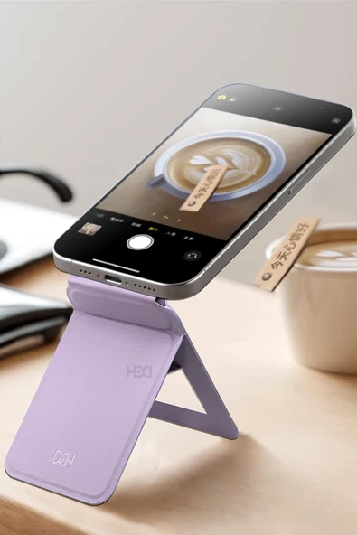 HS-017 Telefon Arkası Magsafe Stant - Titanyum - Resim 12