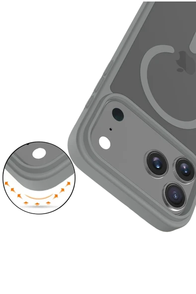 Apple iPhone 17 Pro Max Jota Magsafe Kapak - Titan Gri - Resim 2