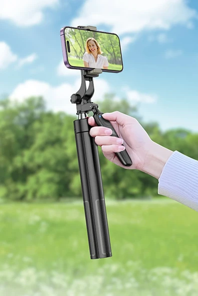 Hoco. K19 1.57M Broadcast Holder Selfie Çubuğu - Siyah - Resim 11