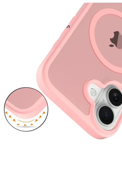 Apple iPhone 17 Jota Magsafe Kapak - Pudra - Resim 3