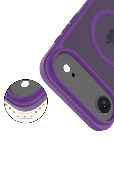 Apple iPhone 17 Air Jota Magsafe Kapak - Derin Mor - Resim 3