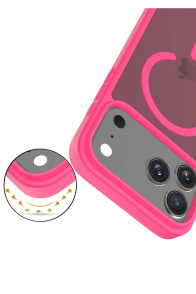 Apple iPhone 17 Pro Max Jota Magsafe Kapak - Rose - Resim 2