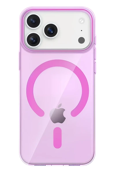 Fuchsia Apple iPhone 17 Pro PC Blank Magsafe Uyumlu Kapak - Pembe ürün görseli 1
