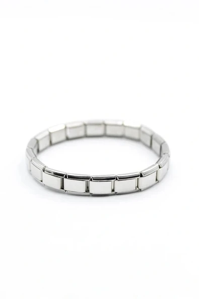 LitaeTrend Lastikli Çelik Bileklik - Gümüş ürün görseli 1