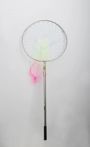 Powerex Paslanmaz Çelik Krom Geniş Göz Misina 50cm.Çap,190cm Sap,Lüks Kepçe - Resim 2