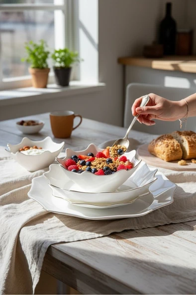 Hilland opal yemek takımı - 24 parça opal yemek seti takımı 6 kişilik ürün görseli 1