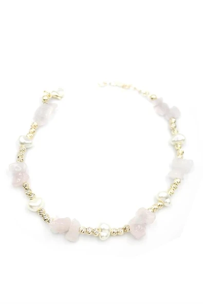 LitaeTrend Dorika Taş Halhal - Pembe ürün görseli 1