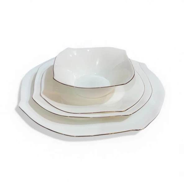 Hilland opal yemek takımı - 24 parça opal yemek seti takımı 6 kişilik - Resim 2