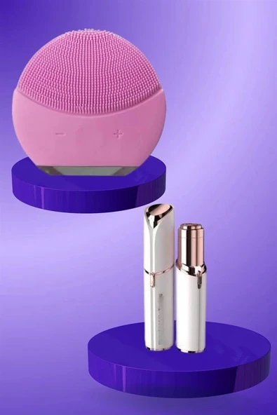 CEYLAN ADAM KAŞ BIYIK VE YÜZ EPİLASYON ALETİ VE TİTREŞİMLİ YÜZ TEMİZLEME MASAJ ALETİ İKİLİ SET - Resim 4