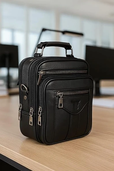 Monalisa Home Kasalı Bölmeli Deri Erkek Çantası - Resim 6