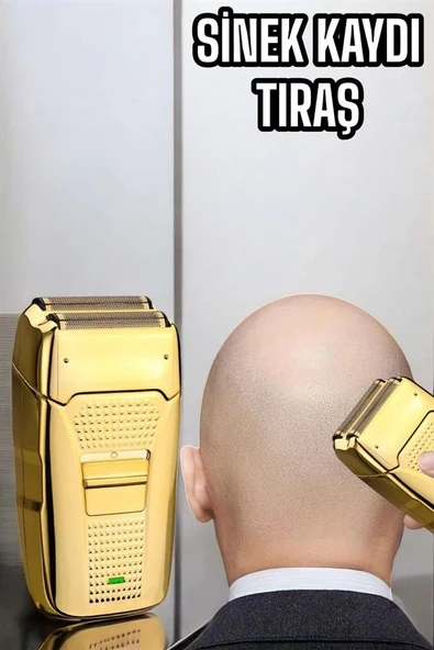 CEYLAN ADAM Tıraş Makinesi Paslanmaz Çelik Şarjlı Taşınabilir - Resim 3