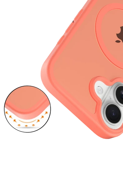 Apple iPhone 17 Jota Magsafe Kapak - Turuncu - Resim 3